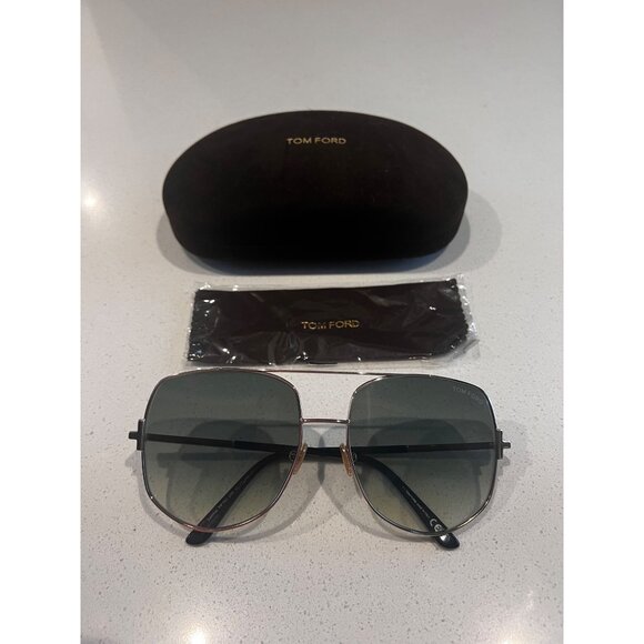 TOM FORD LENNOX TF783 28B AVIATOR GOLD SUNGLASSES NEW - Picture 4 of 10